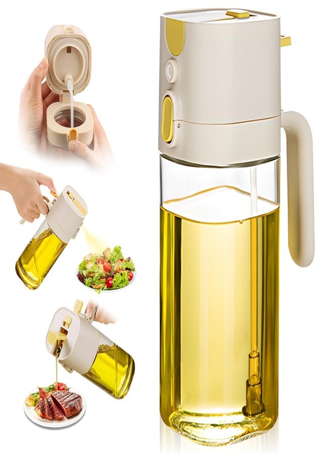 MUOOMU Oil Sprayer for Cooking, Upgraded Olive Sprayer Bottle, Air Fryer Accessories, Mister 7oz/200ml Vinegar Spritzer, Kitchen Gadgets for Salad, BBQ, Roasting (Glass-C (Upgraded)) - Image 1