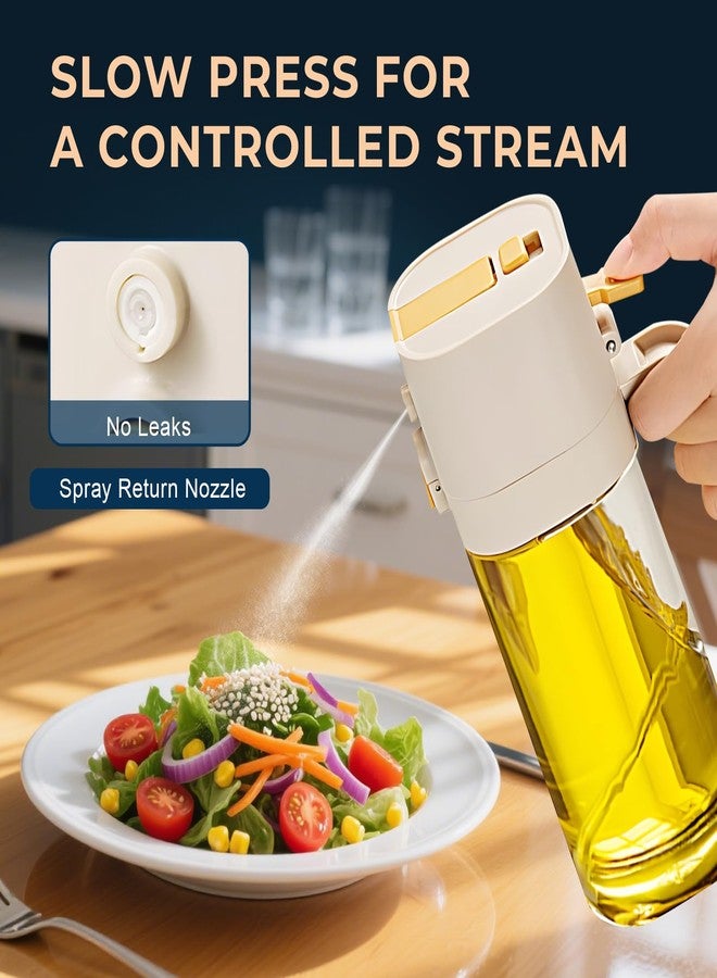 MUOOMU Oil Sprayer for Cooking, Upgraded Olive Sprayer Bottle, Air Fryer Accessories, Mister 7oz/200ml Vinegar Spritzer, Kitchen Gadgets for Salad, BBQ, Roasting (Glass-C (Upgraded)) - Image 4