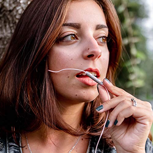 LUDOS Clamor Wired Earbuds in-Ear Headphones, 5 Years Warranty, Earphones with Microphone, Noise Isolating Ear Buds, Memory Foam for iPhone, Samsung, School Students, Kids, Women, Small Ears - Pink - Image 3