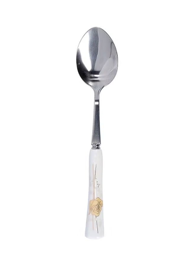 DELCASA 6-Piece Dinner Spoon Set White/Yellow  - Image 3