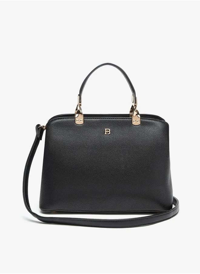 فلورا بيلا من شو إكسبرس Monogram Print Tote Bag with Zip Closure and Double Handle