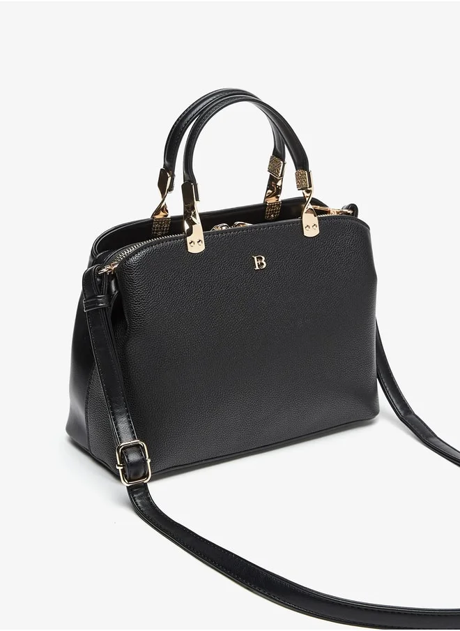 فلورا بيلا من شو إكسبرس Monogram Print Tote Bag with Zip Closure and Double Handle