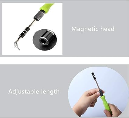 Screwdriver Set, 32 in 1 Multifunctional Screwdriver Set, Screwdriver Handle with Flexible Extension Bar and Organizer Case for Laptop, Magnetic Absorption Drill Bits Repair Tool  - Image 4