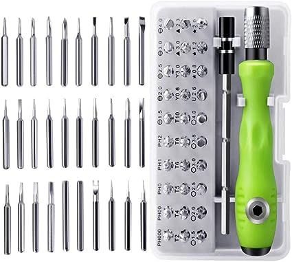 Screwdriver Set, 32 in 1 Multifunctional Screwdriver Set, Screwdriver Handle with Flexible Extension Bar and Organizer Case for Laptop, Magnetic Absorption Drill Bits Repair Tool  - Image 1
