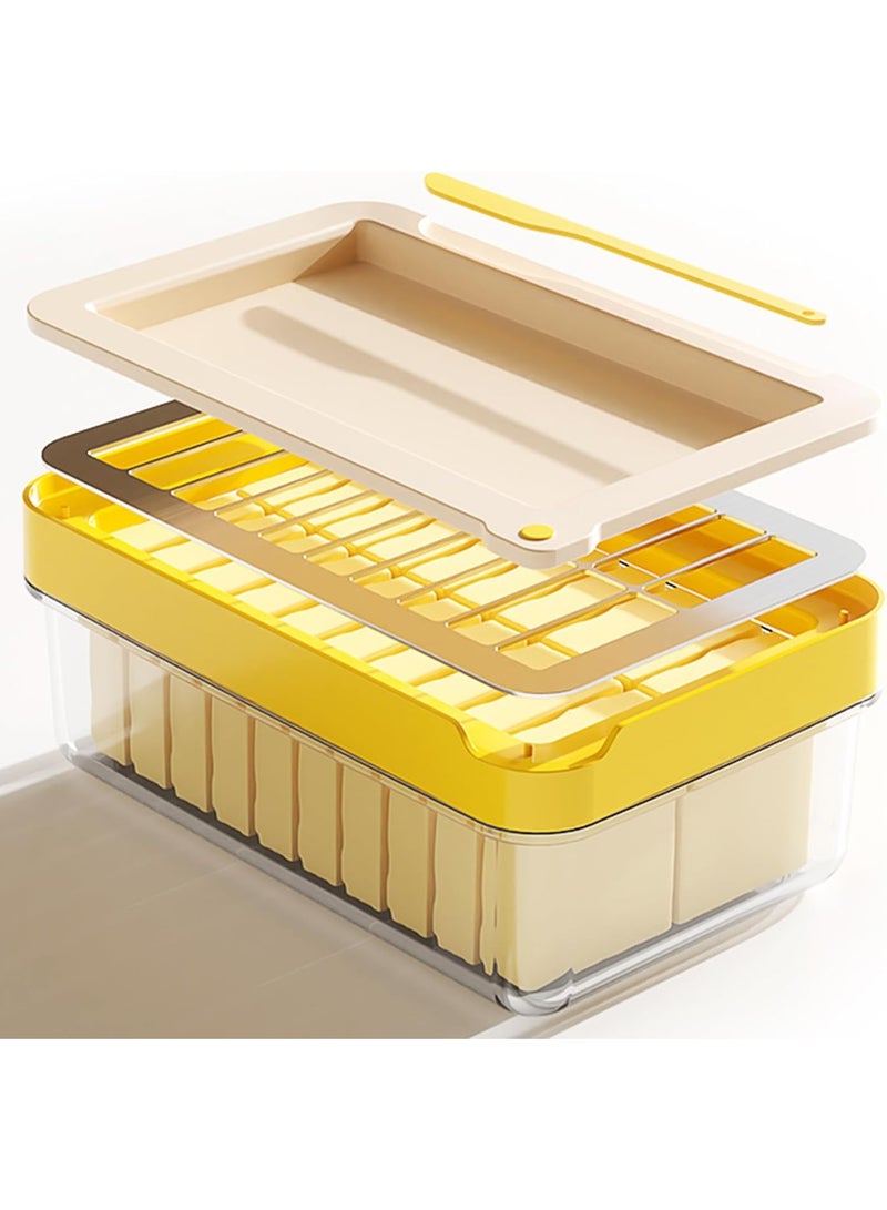 Butter Cutter Slicer with Lid and Knife for Countertop and Refrigerator, Airtight Butter Keeper Container,Easy Cutting & Storing 7.9oz （225g)Sticks, Perfect for Home Kitchen - Image 1
