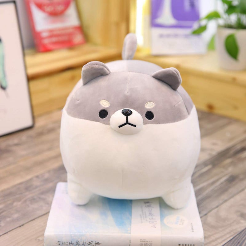 EHOTONG Shiba Inu Dog Plush Pillow  Corgi Stuffed Animal Plush Toy Hug Pillow Gifts for Girl Boy (Gray  15.7in) - Image 3