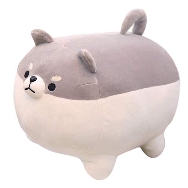 EHOTONG Shiba Inu Dog Plush Pillow  Corgi Stuffed Animal Plush Toy Hug Pillow Gifts for Girl Boy (Gray  15.7in) - Image 2