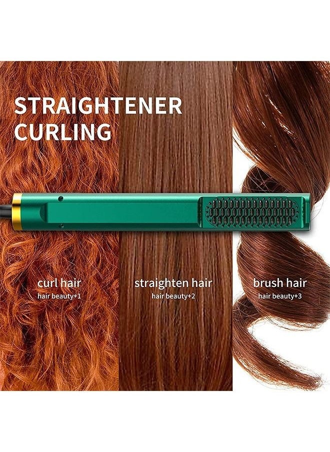 Y&D 3 in 1 Flat Iron Hair Straightener and Curler, Smart Anti Perm Brush Tourmaline Ceramic for 12 Gears Temperature Setting  - Image 4
