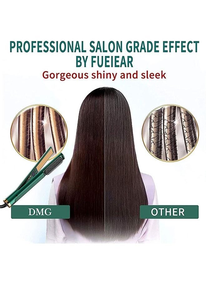 Y&D 3 in 1 Flat Iron Hair Straightener and Curler, Smart Anti Perm Brush Tourmaline Ceramic for 12 Gears Temperature Setting  - Image 3