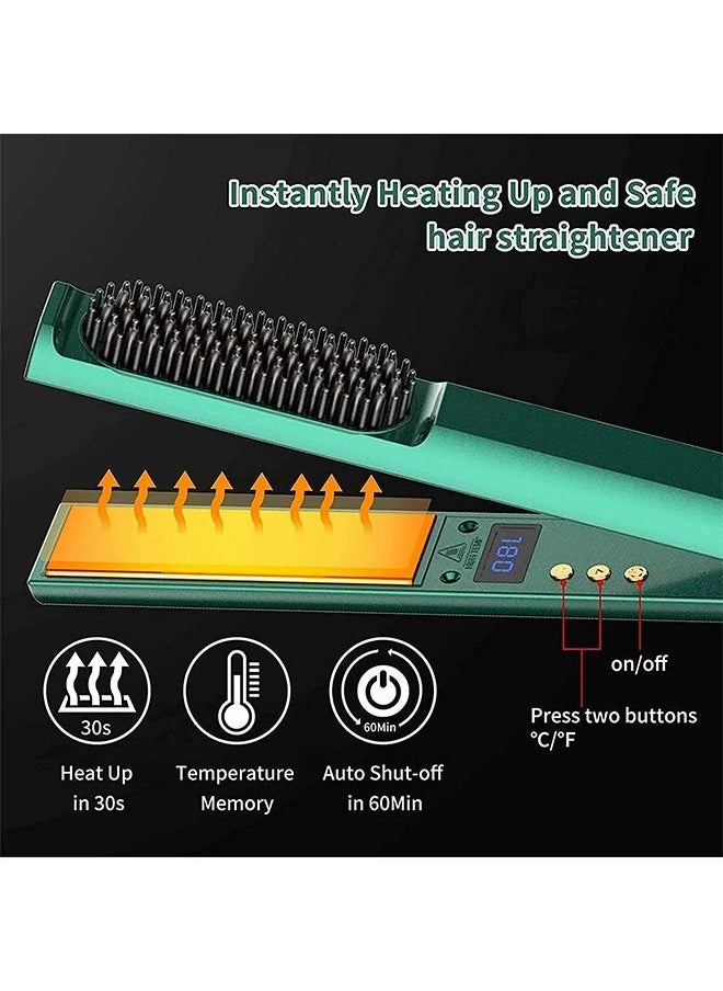 Y&D 3 in 1 Flat Iron Hair Straightener and Curler, Smart Anti Perm Brush Tourmaline Ceramic for 12 Gears Temperature Setting  - Image 5
