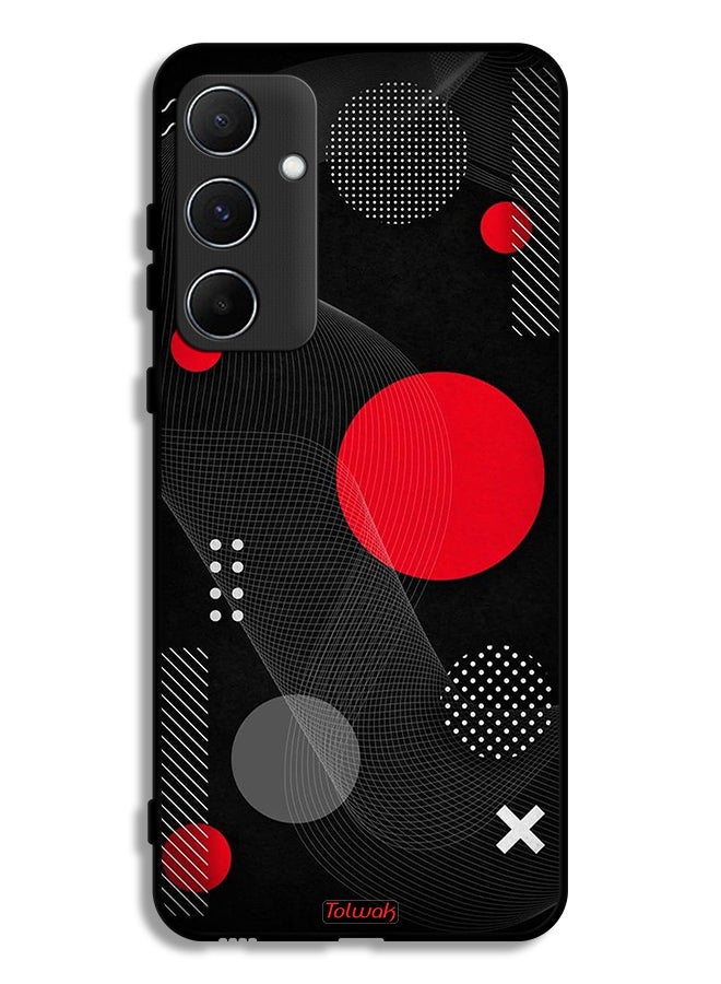 Tolwak Samsung Galaxy A55 5G Protective Case Cover Round And Cross Shape Pattern  - Image 1