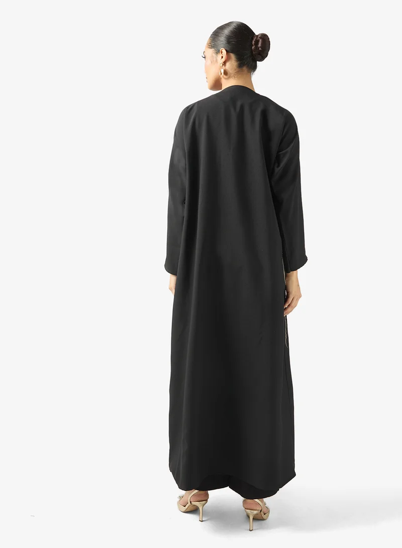 Khizana Abaya With Floral Print & Sheila