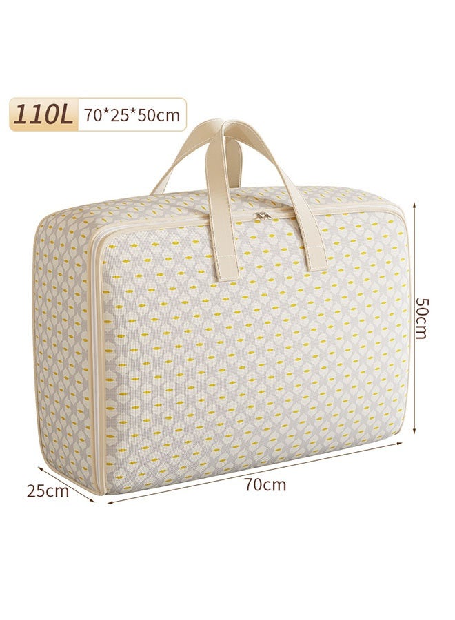 Storage Bags, 110L Large Storage Bag Waterproof Clothing ,Storage Organizing Bags With Zippers And Handles,Travelling, moving home, packing bag, duffel bag, storage box, Quilt storage,Collapsible Moving Bags Space Saver Bags For Comforters Clothes Bedding(70*50*25cm) - Image 2