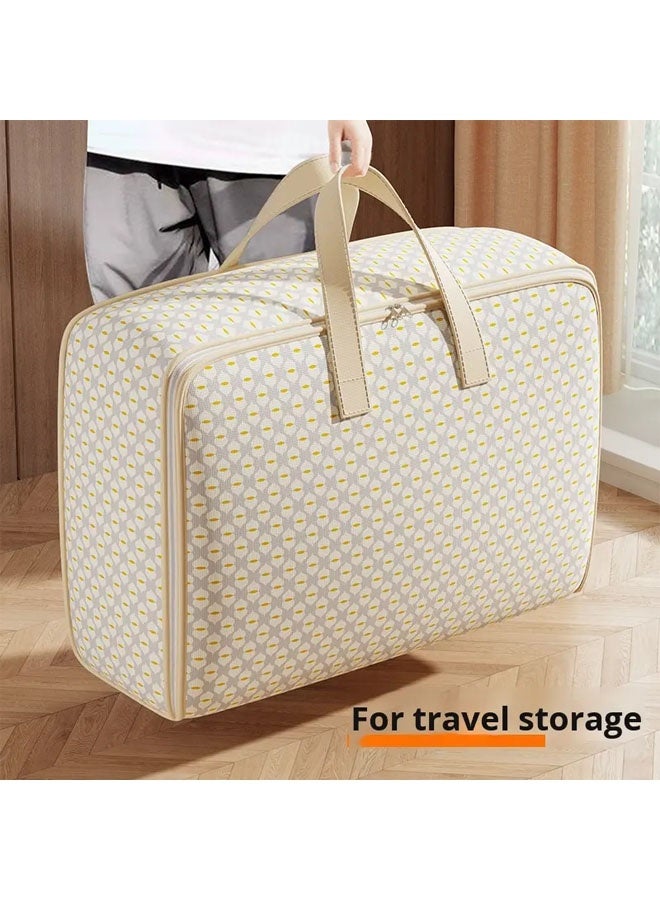 Storage Bags, 110L Large Storage Bag Waterproof Clothing ,Storage Organizing Bags With Zippers And Handles,Travelling, moving home, packing bag, duffel bag, storage box, Quilt storage,Collapsible Moving Bags Space Saver Bags For Comforters Clothes Bedding(70*50*25cm) - Image 5