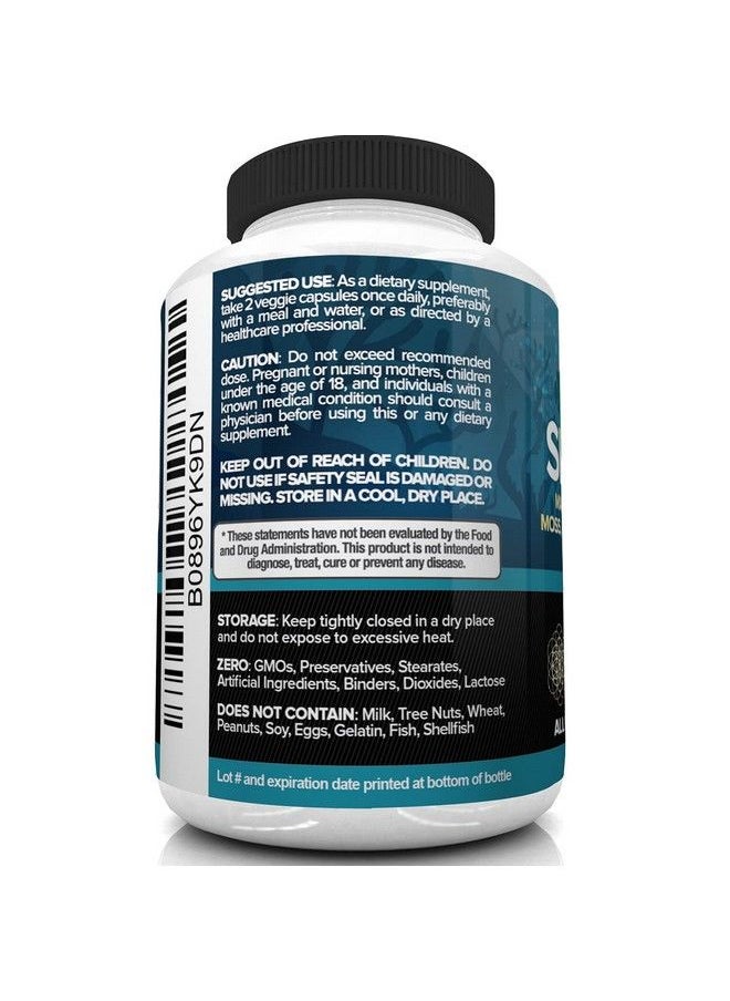 Nutrivein - Organic Sea Moss 1600Mg Plus Bladderwrack & Burdock 120 Capsules Prebiotic Super Food Boosts The Immune System & Digestive Health Thyroid Healthy Skin Keto Detox Gut Joint Support - Image 1