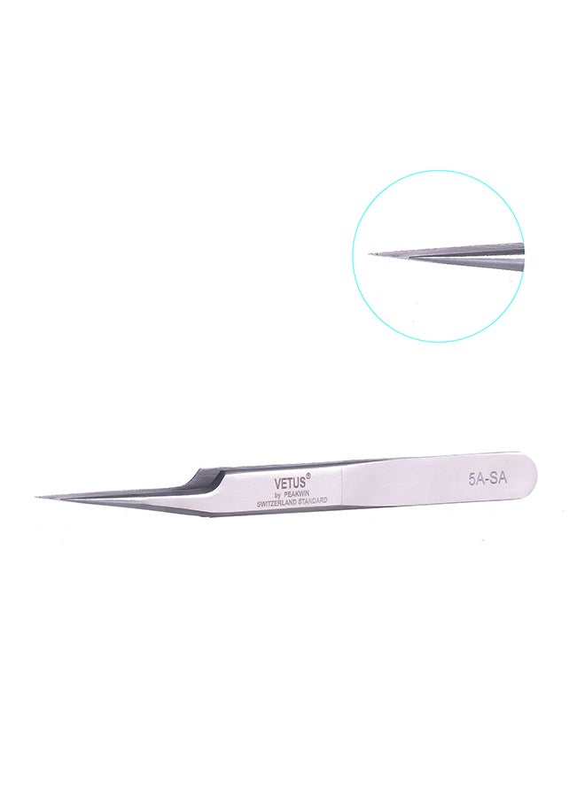 IOLITE Eyelash Picking Tool For Eye Lash Extensions Supplies Stainless Tweezer Short Fine Tip 115Mm - Image 2