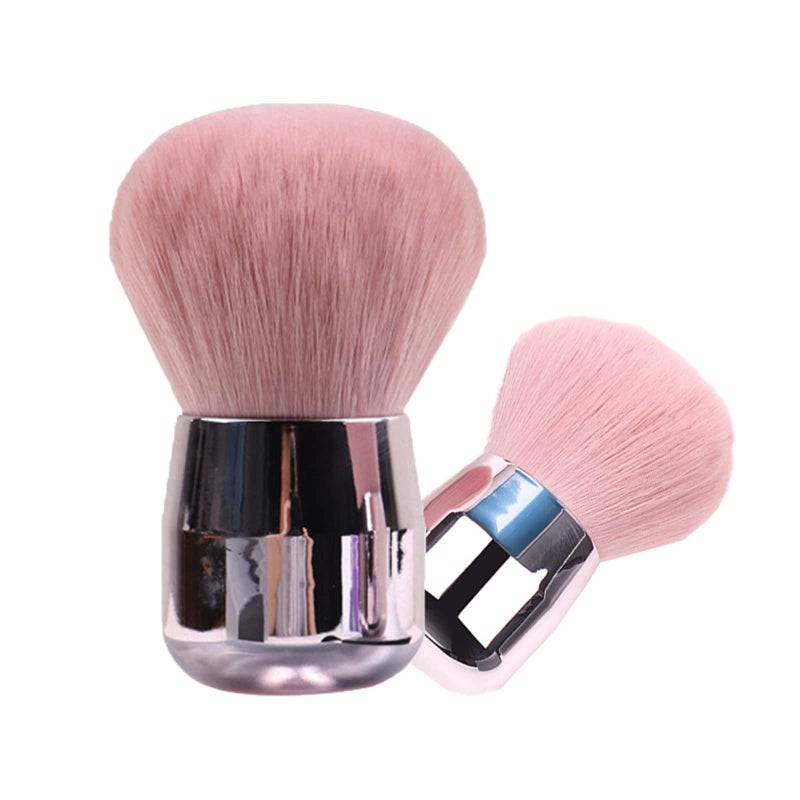 YAFIYGI Loose Powder Brush Large Pink Powder Foundation Brush Flat Arched Perfect For Blending LiquidConcealer PowderBuffing and Flawless Cream