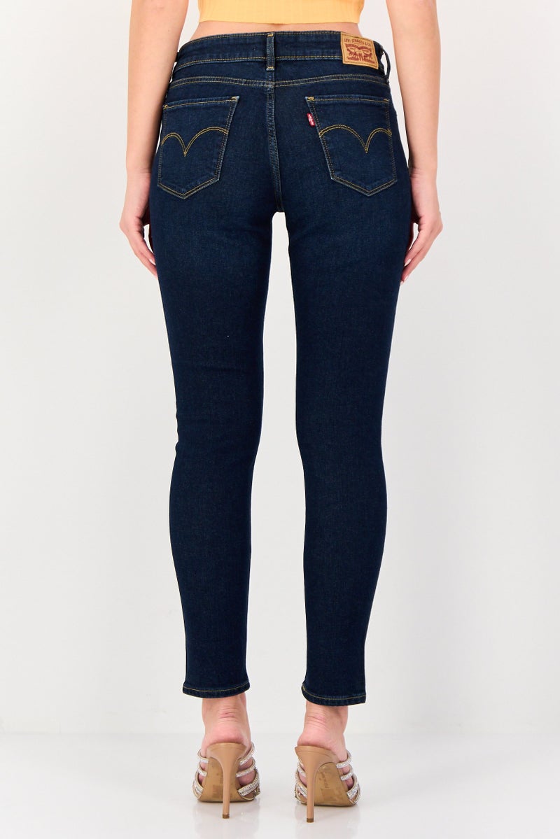 Levi's Women Skinny Fit Washed Stretchable Denim, Navy - Image 2