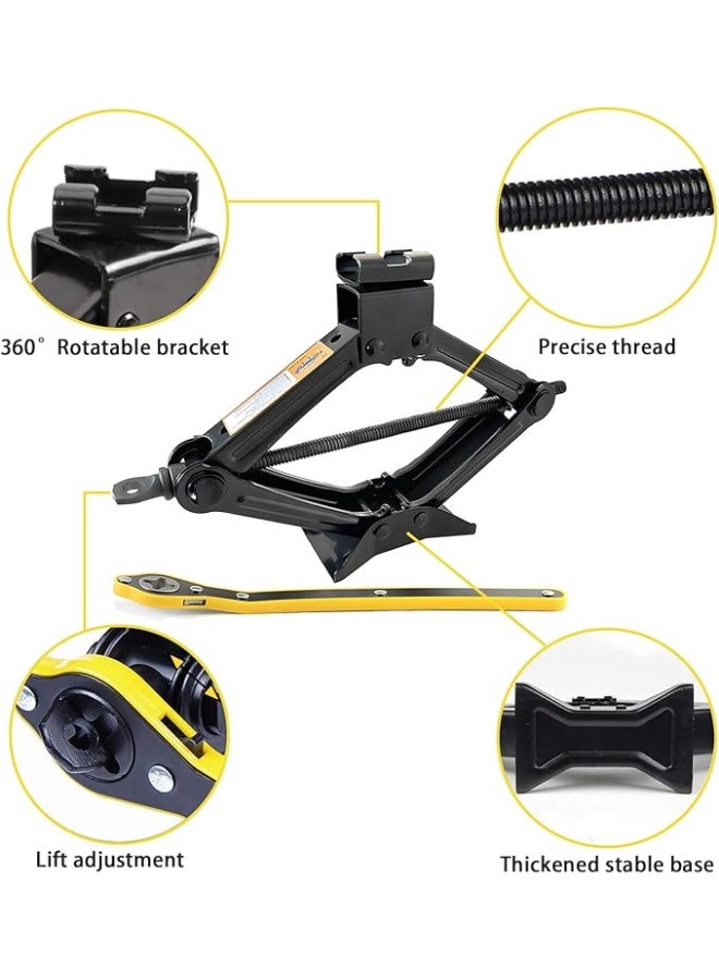 Car Scissor Jack Kit 1 Ton - Easy-to-Use Hydraulic Lift for Quick Vehicle Repairs - Image 5
