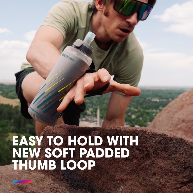 HydraPak SkyFlask Speed IT - Collapsible Insulated Handheld Running Water Bottle (500ml) - Adjustable Strap, Lightweight, Spill-Proof Cap - Image 3