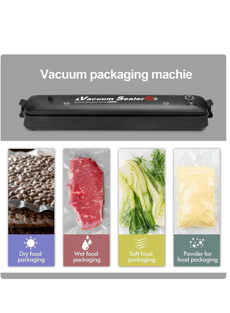 ELTRAZONE Single-touch Portable Food Saver Vacuum Sealer Machine with 2-Functions for Fruits, Nuts, Meat, Sweets, Vegetables, with 50 Pieces Sealed Bags. - Image 2