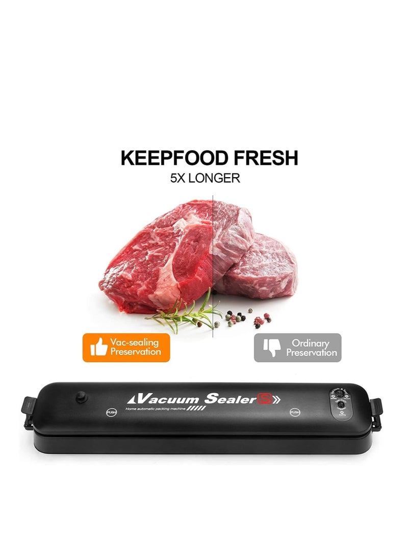 ELTRAZONE Single-touch Portable Food Saver Vacuum Sealer Machine with 2-Functions for Fruits, Nuts, Meat, Sweets, Vegetables, with 50 Pieces Sealed Bags. - Image 3