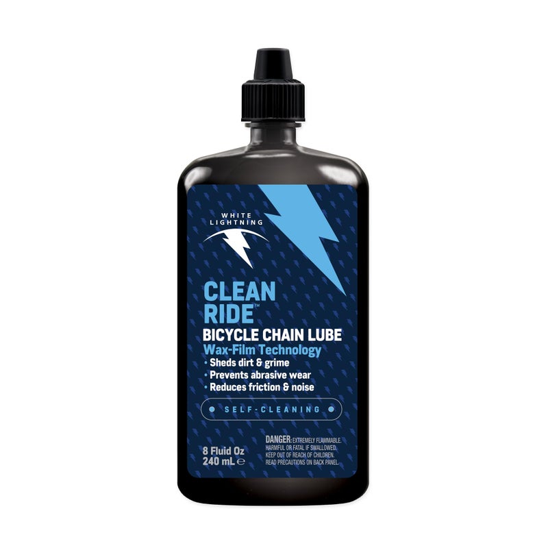 White Lightning Clean Ride Self-Cleaning Wax Bicycle Chain Lubricant â€“ 100% Oil-Free, Reduces Dirt & Grime, Extends Chain Life, Smooth Performance, 2 oz - Image 1