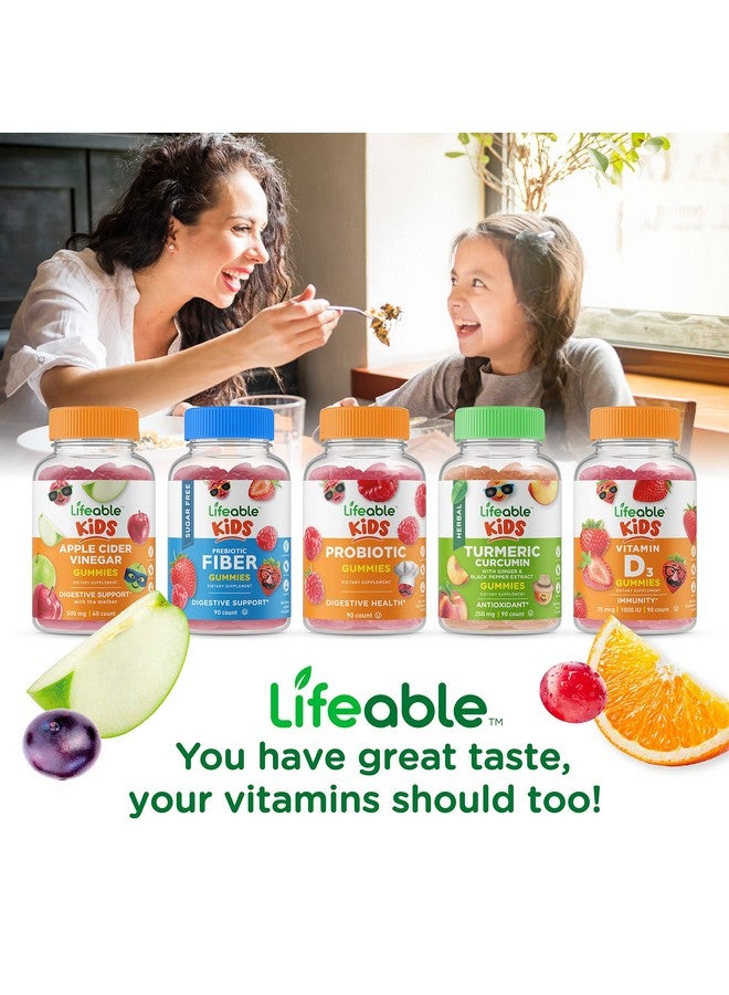 Lifeable Sugar Free Probiotics with Prebiotics Fiber for Kids - Great Tasting Natural Flavor Gummy Supplement - Keto Friendly Probiotic Chewable - 90 Gummies - Image 5