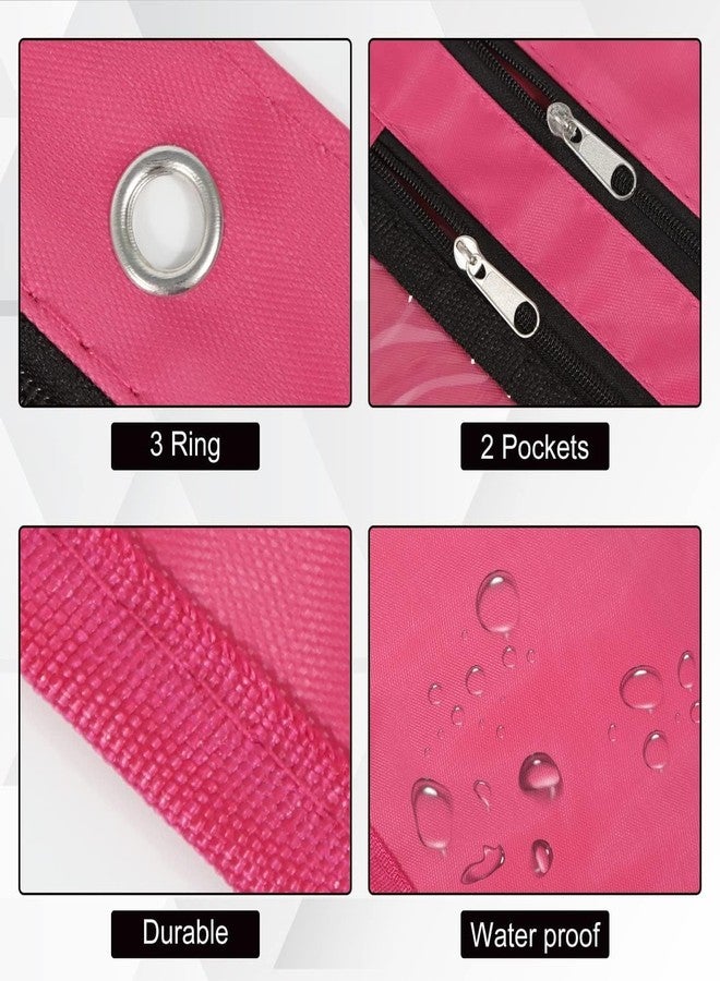 YoeeJob 36 Pack 1 Inch Expandable Zipper Pencil Pouches with Clear Window for 3 Ring Binder, Suitable for School & Office(Rose Red) - Image 3