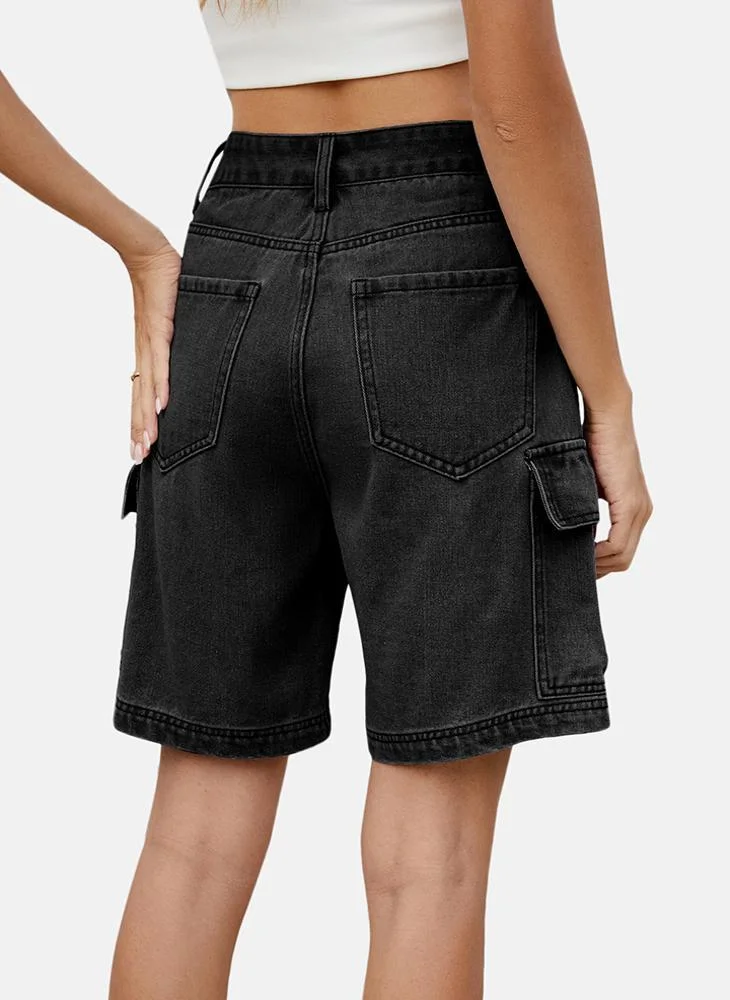 يونيكي Grey Mid Rise Plain Regular Fit Shorts