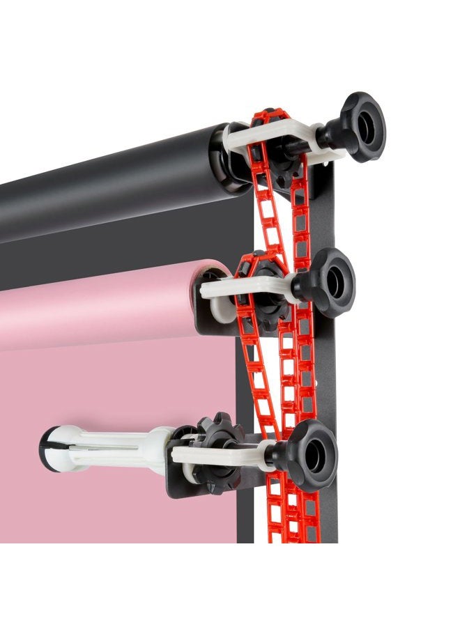 Neewer Photography 4 Roller Wall Mounting Manual Background Support System with 2 x Four Fold Hook, 8 x Expand Bar, 4 x Chain, Load Capacity per Roller: 22lb/10kg - Image 3