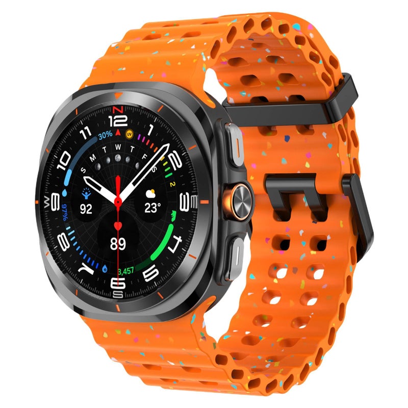 Adjustable Silicone Sport Smartwatch Band Compatible with Samsung Galaxy Watch 7 with Fit Soft Strap and Quick Daily Replacement Blue - Image 4