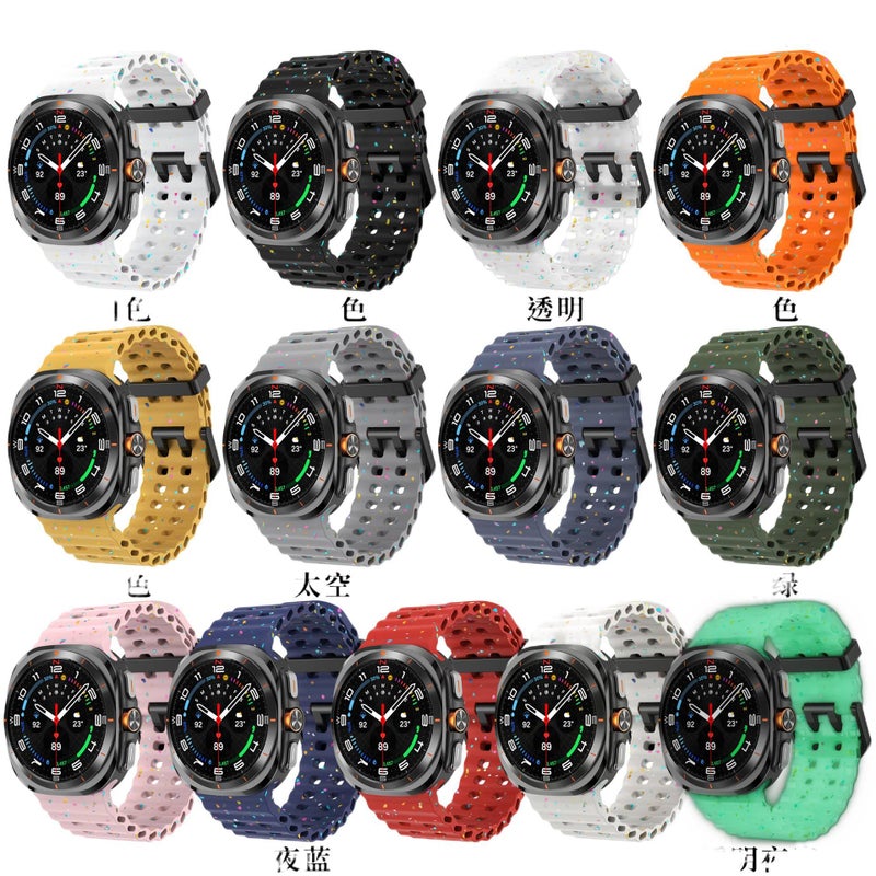 Adjustable Silicone Sport Smartwatch Band Compatible with Samsung Galaxy Watch 7 with Fit Soft Strap and Quick Daily Replacement Blue - Image 2