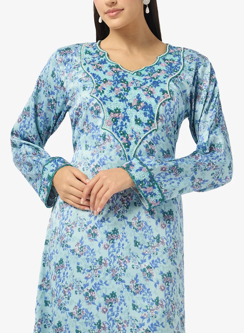 Arabian Closet  Embellished Belted Jalabiya for Women | Best Price UAE