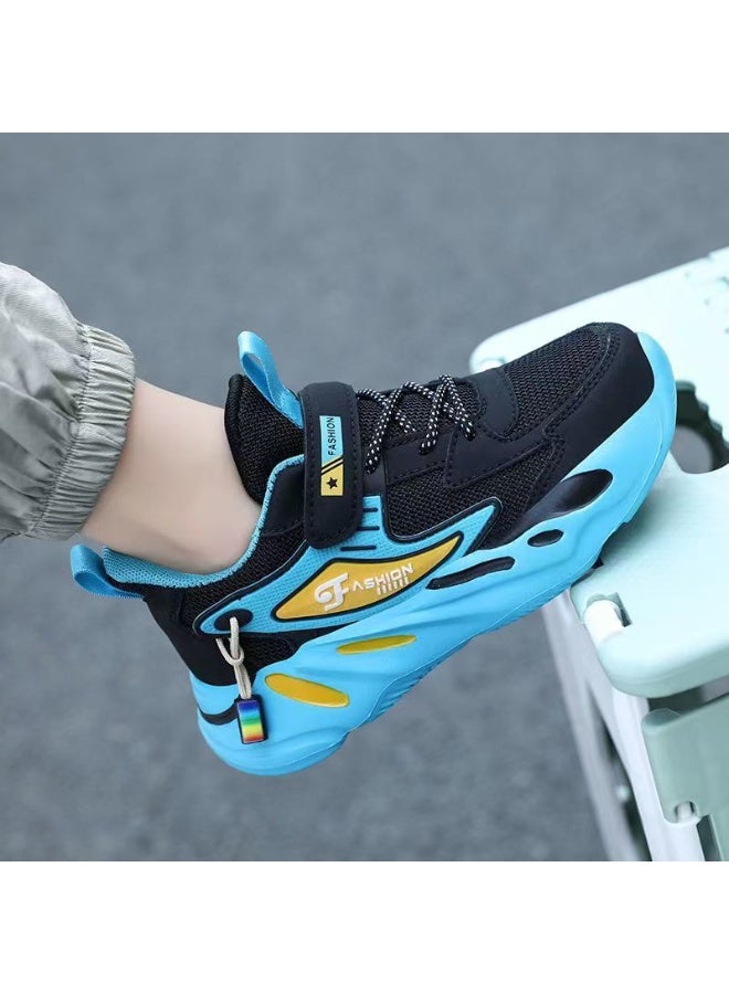 NIBEMINENT أحذية رياضية للأطفال الكبار مضادة للانزلاق خفيفة الوزن للجري والمشي لمسافات طويلة ذات قاع ناعم وشبكة قابلة للتنفس - Image 1