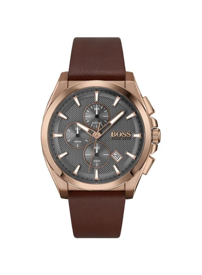 BOSS men’s Chronograph leather watch 1513882 - Image 1