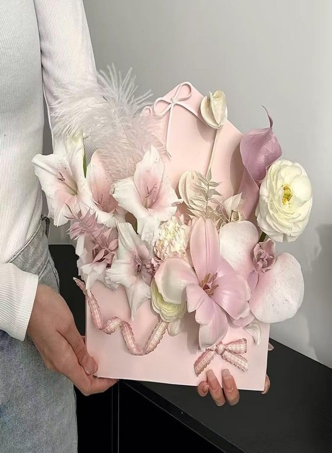 BBJ WRAPS Envelope Flower Boxes for Arrangements Solid Color Korean Floral Box Cardboard Floral Envelope Box Florist Supply, 8.7 x 1.6 x 10.6 Inch - 5 Counts - Image 2