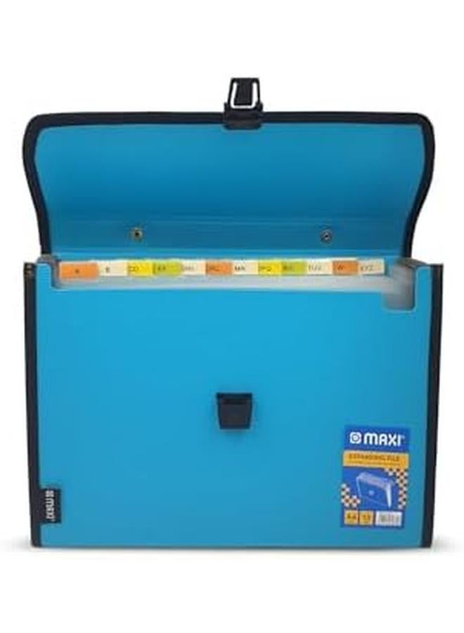 ماكسي ملف توسيع 13 شبكة بمقبض فيروزي 13 جيوب توسيع المجلدات المحمولة الأكورديون A4 منظم قابل للتوسيع - Image 3