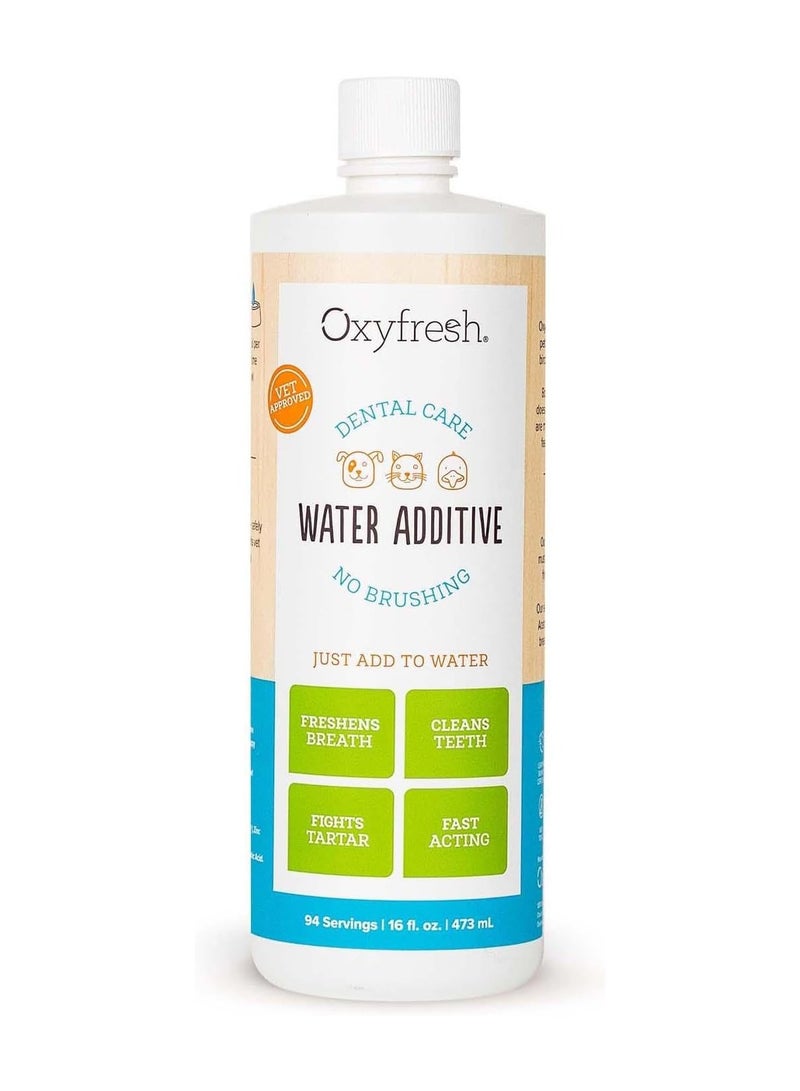 Oxyfresh Premium Pet Dental Care Solution Pet Water Additive: Best Way to Eliminate Bad Dog Breath and Cat Bad Breath - Fights Tartar & Plaque - So Easy, Just Add to Water! Vet Recommended 16 oz. - Image 1