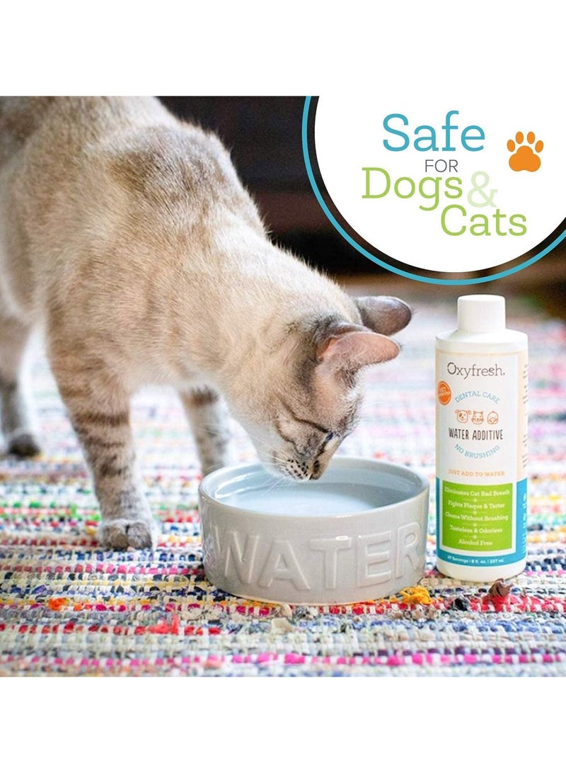 Oxyfresh Premium Pet Dental Care Solution Pet Water Additive: Best Way to Eliminate Bad Dog Breath and Cat Bad Breath - Fights Tartar & Plaque - So Easy, Just Add to Water! Vet Recommended 16 oz. - Image 3