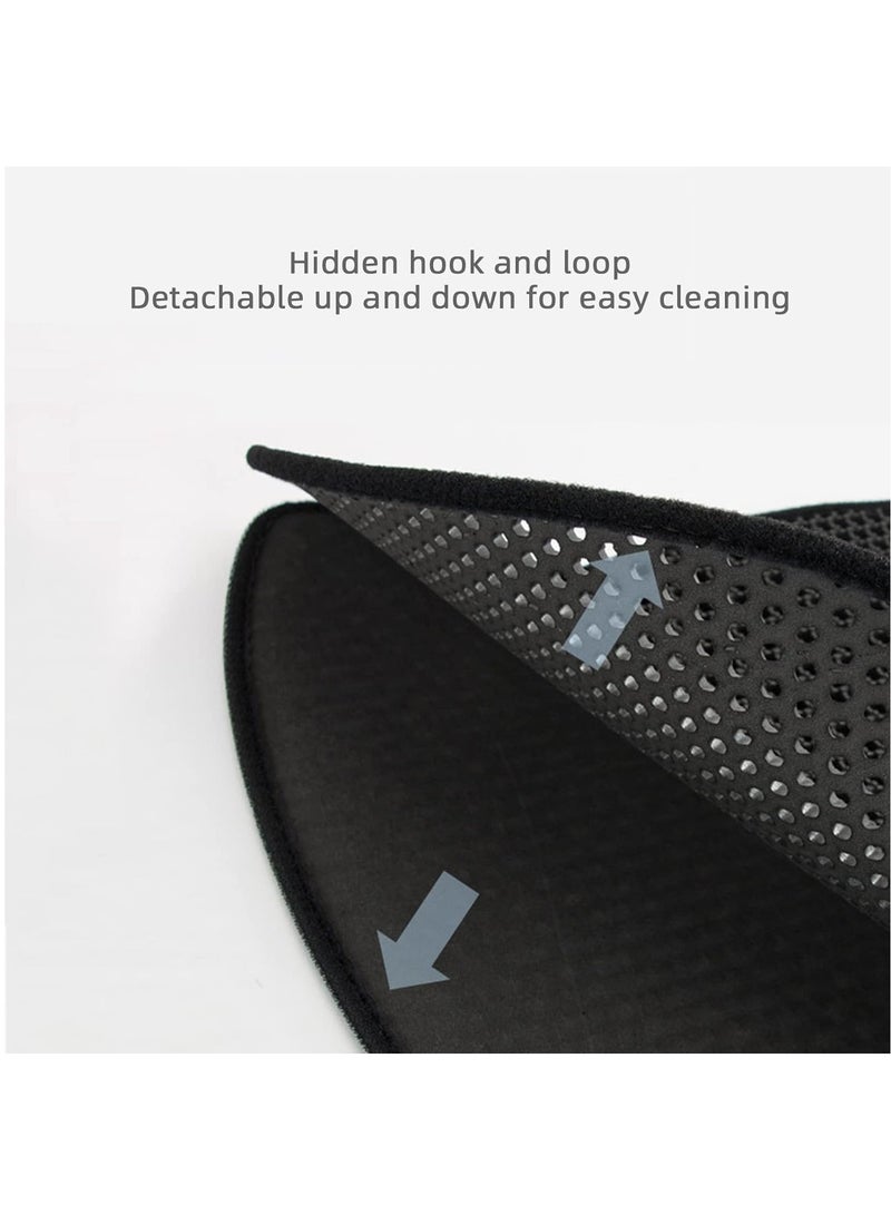 MileMelo Large Size‌‌ Cute Cat Head Design Double-Layer Waterproof Litter Mat - Washable & Anti-Slip Trapping Pad for Cat Toilet Cleaning 45x60cm - Image 3
