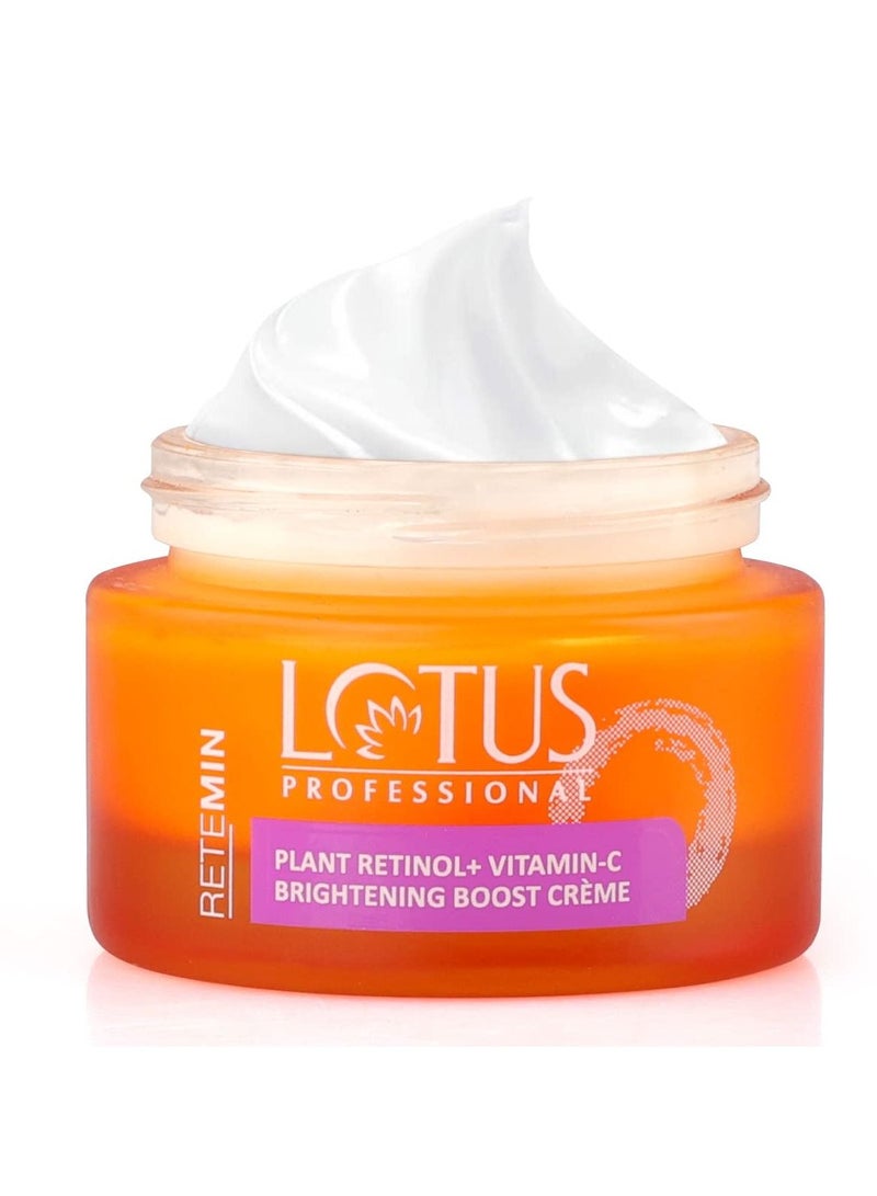 Lotus Professional Lotus Professional Retemin Plant retinol Vitamin C Brightening Boost Crème Whitening and Anti Ageing  Radiant skin Dull and Dry Skin Paraben Free 50g  - Image 1