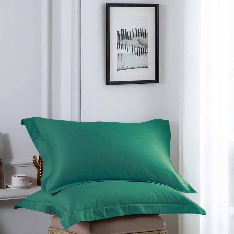 إن تي باي NTBAY COTTON Standard Pillow Shams - 500 Thread Count Cotton Cotton 20x26 Covers 2 Pack Super Super و Breatable 20x26 BADCSES  - Image 4