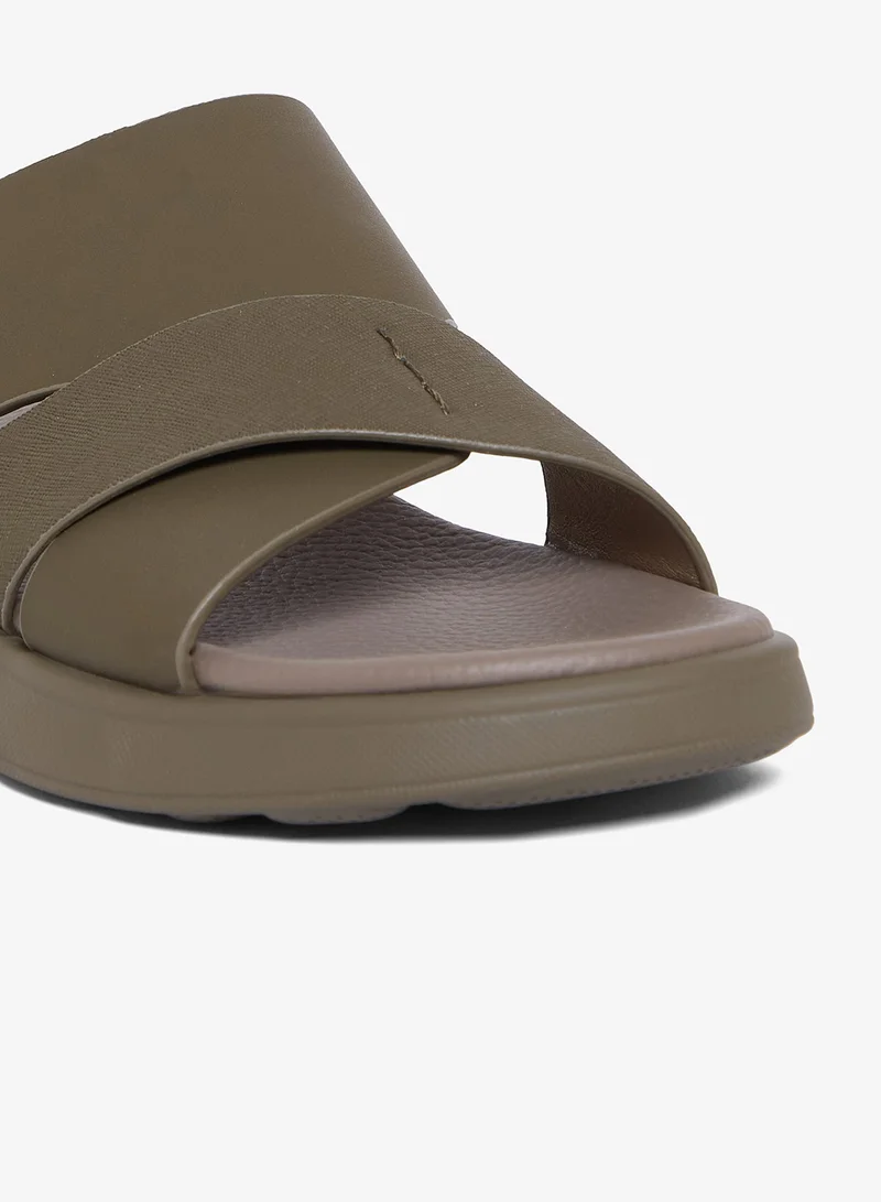 Geoomnii Green Comfort Arabic Sandals for Men – Classic Slip-On Open Toe Sandals with Cushioned Footbed for Daily Wear for Men | Best Price UAE