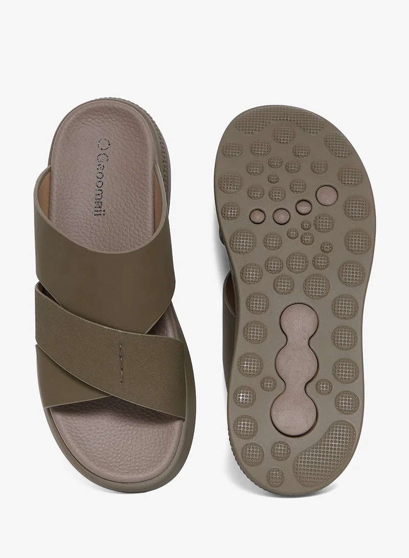 Geoomnii Green Comfort Arabic Sandals for Men – Classic Slip-On Open Toe Sandals with Cushioned Footbed for Daily Wear for Men | Best Price UAE