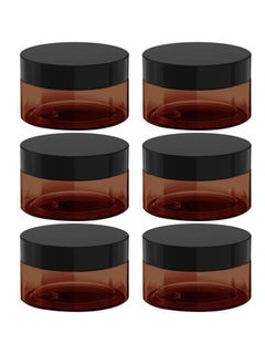 8 oz Amber Plastic Cosmetic Jars Leak Proof Container with Black Lid for Cream, Lotion, Powder, ointment, Beauty Products etc, 6 Pcs. - pzsku/ZE39186488917F221CFE7Z/45/_/1736431792/c78cf3d2-9b55-45b8-ad3f-1bbbbc43ce67