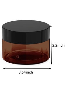 8 oz Amber Plastic Cosmetic Jars Leak Proof Container with Black Lid for Cream, Lotion, Powder, ointment, Beauty Products etc, 6 Pcs. - pzsku/ZE39186488917F221CFE7Z/45/_/1736431794/dcccac60-14f9-4357-ad18-33cc44fdfa92