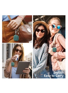 Aookay For Apple Airpod 4/Airpods 4th Generation/Airpod 4th Gen Case Cover with Keychain Accessories, Flower Engraved Case Silicone Skin Cover Shock Resistant, Full Protection,Front LED Visible (Pine Green)  - Image 5