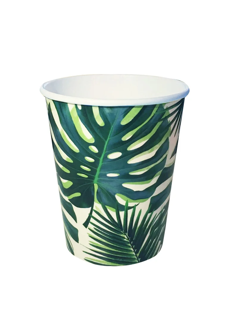 توكينج تيبلز Tropical Fiesta Palm Leaves Designed Cup 8pcs