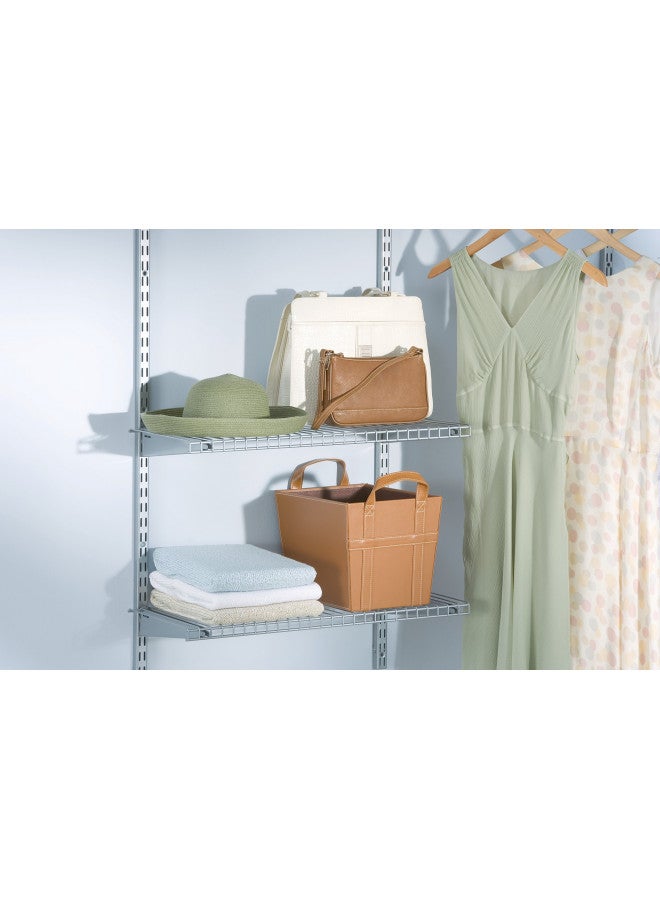 Rubbermaid Rubbermaid Configurations 26" Shelving Kit, Set of 2 Shelves, Titanium, Expandable, Closet, Storage Room, Laundry Room, Garage Organization  - Image 2